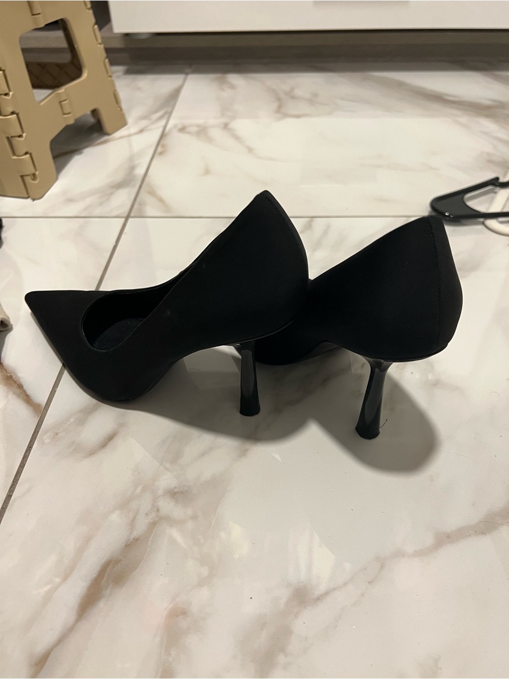 Zara Black Pointed Toe Stiletto Pumps